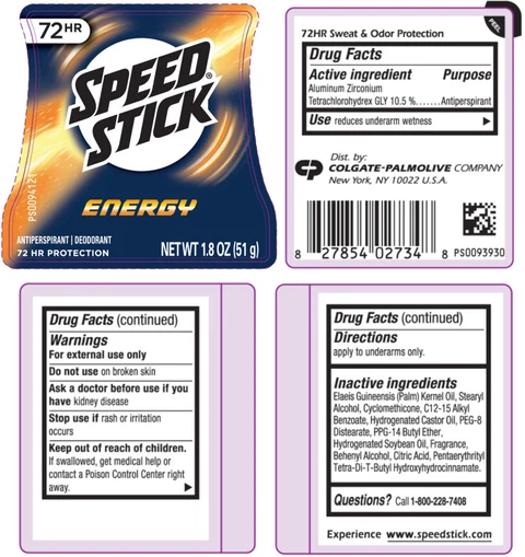 Speed Stick Energy packaging