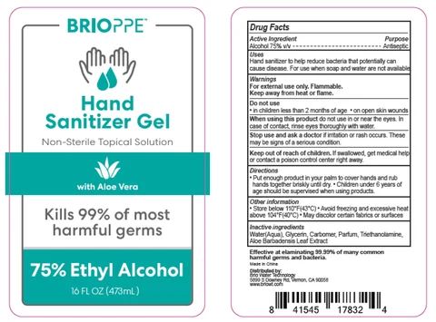BRIOPPE Hand Sanitizer 포장