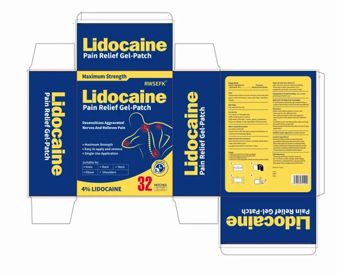 RWSEFK Lidocaine Pain Relief Gel-Patch 포장
