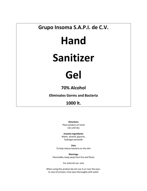 Hand Sanitizer packaging
