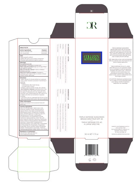 Triple Defense Sunscreen Broad Spectrum SPF 40 packaging