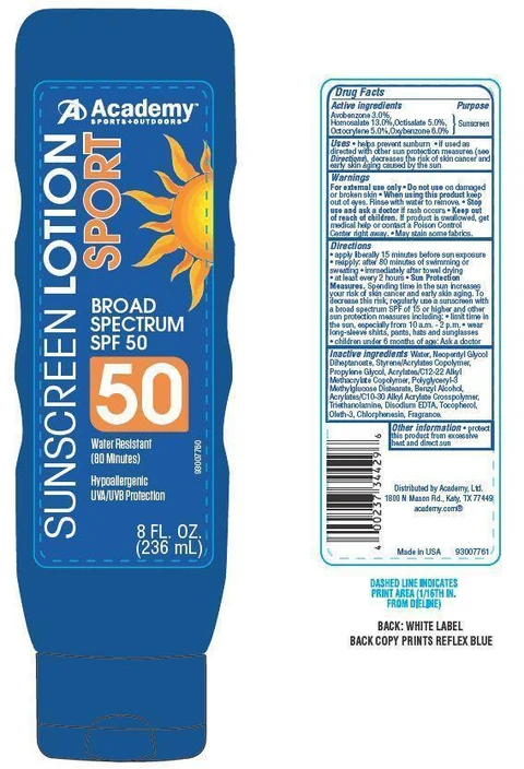 Academy SportSPF 50 packaging