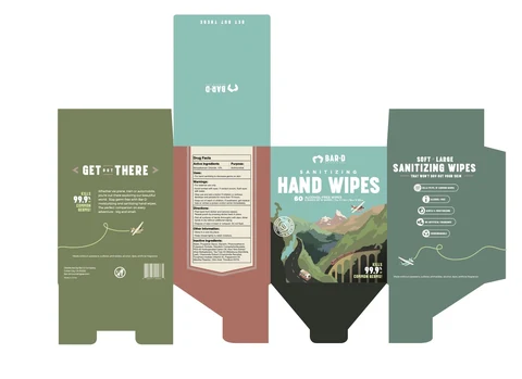 Hand Sanitizing Wipes packaging