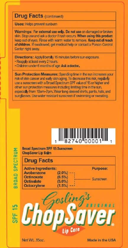 ChopSaver SPF 15 Lip Care packaging