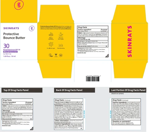 SKINRAYS Protective Bounce Butter Broad Spectrum SPF 30 Mineral Sunscreen by Glam up 포장