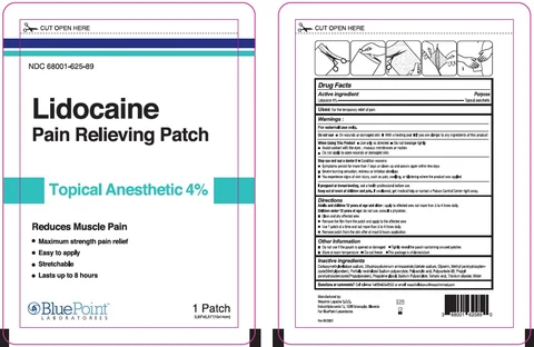 Lidocaine Pain Relieving Patch packaging