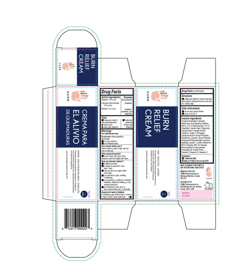 Burn Relief packaging