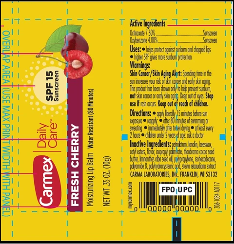 Carmex Daily Care Moisturizing Lip Balm Fresh Cherry SPF 15 포장