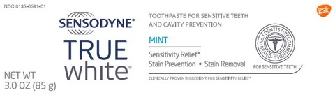 Sensodyne True white 포장