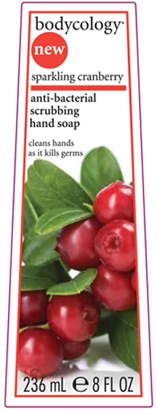Bodycology Sparkling Cranberry anti-bacterial scrubbing hand soap 포장