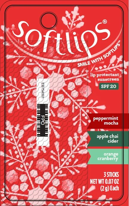 SoftlipsPeppermint Mocha, Apple Chai Cider, Orange Cranberry 포장