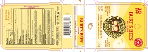 Burts Bees SPF 30 Untinted Lip Balm Beaches and Cream / Burts Bees SPF 30 Untinted Lip Balm Tropic Like Its Hot / Burts Bees SPF 30 Untinted Lip Balm Coco Loco packaging
