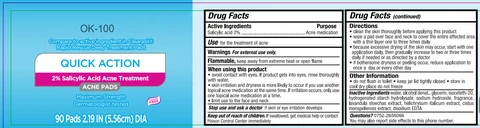 Salicylic acid cotton sheet 포장