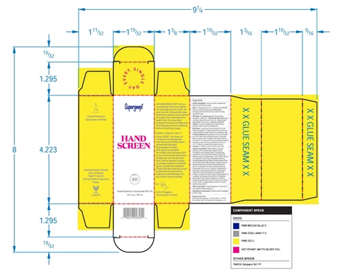 Hand Screen Broad Spectrum Sunscreen SPF 40 packaging