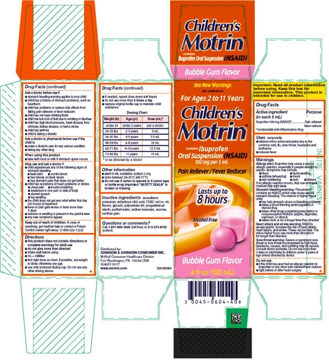 Childrens Motrin packaging
