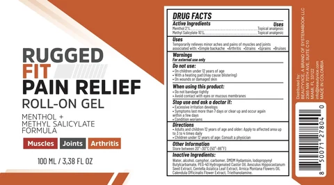 Rugged Fit Pain Relief Roll On 포장