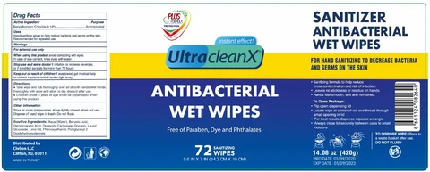 ULTRACLEAN XANTIBACTERIAL WET WIPES 포장