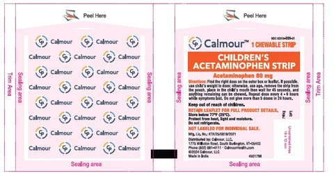 Calmour Childrens Acetaminophen StripsChewable 포장