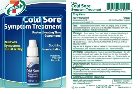 7 SELECT Cold Sore Symptom Treatment 포장