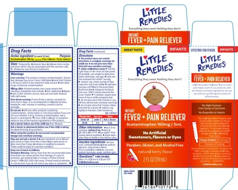 Little Remedies Infant Fever/Pain Reliever packaging