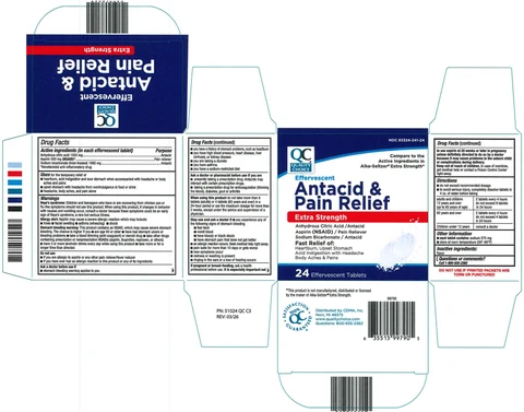 Quality Choice Effervescent Antacid and Pain Relief - Extra Strength 포장