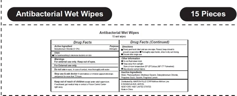 Antibacterial Wet Wipes 포장