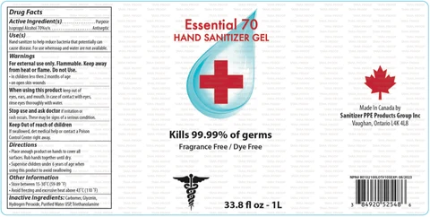 Hand Sanitizer packaging