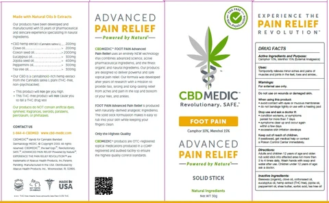 CBDMEDIC Foot Pain Relief packaging