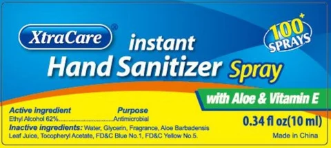 XtraCare instant Hand Sanitizer 포장