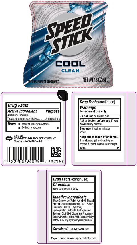 Speed Stick Clean Antiperspirant Deodorant packaging