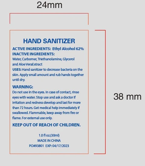 HAND SANITIZER 포장