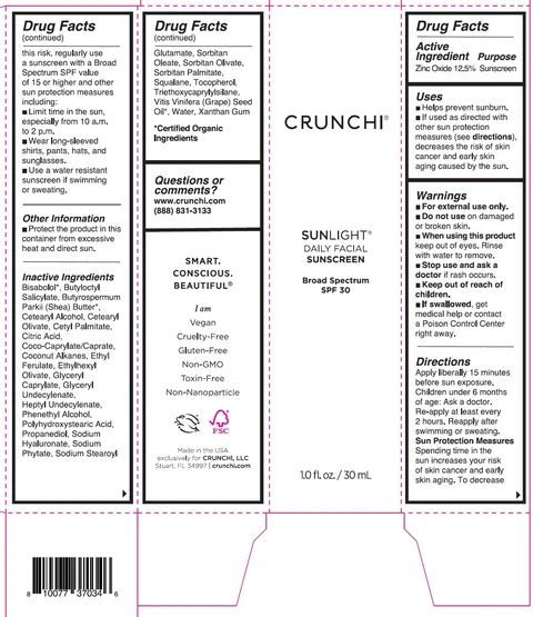 Crunchi Sunlight Daily Facial Sunscreen SPF 30 포장