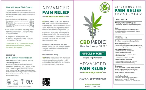 CBDMEDIC Muscle and Joint Pain Relief packaging