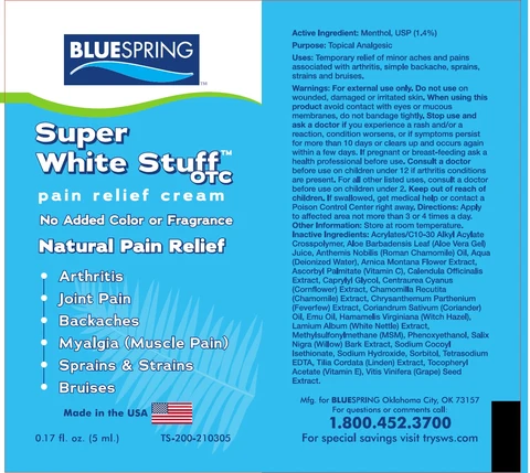 SUPER WHITE STUFF PAIN RELIEF 포장