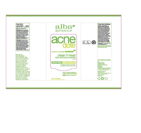 Alba Acnedote Clean Treat Towelette 포장