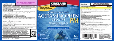 Acetaminophen PM 포장