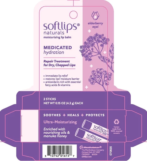 Softlips Naturals Medicated Elderberry Acai 포장