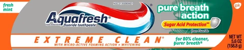 Aquafresh Extreme Clean Pure Breath Action 포장