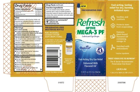Refresh Optive Mega-3 PF 포장