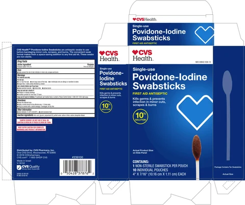 CVS Health Povidone Iodine Swabstick 포장