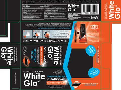 WHITE GLO CHARCOAL SENSITIVE 포장