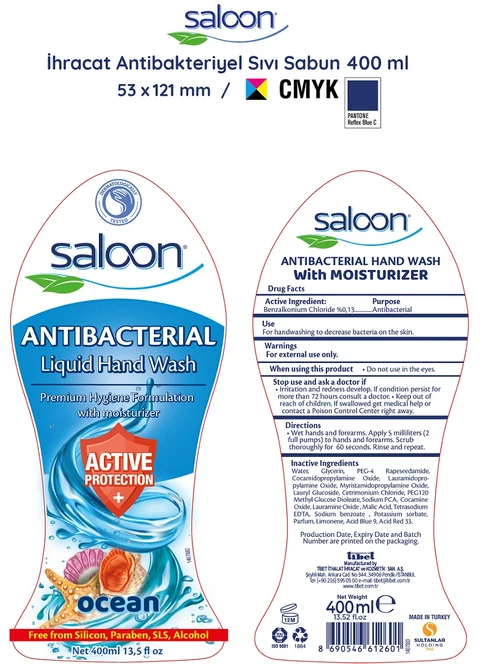Saloon Antibacterial Hand Wash Ocean 포장