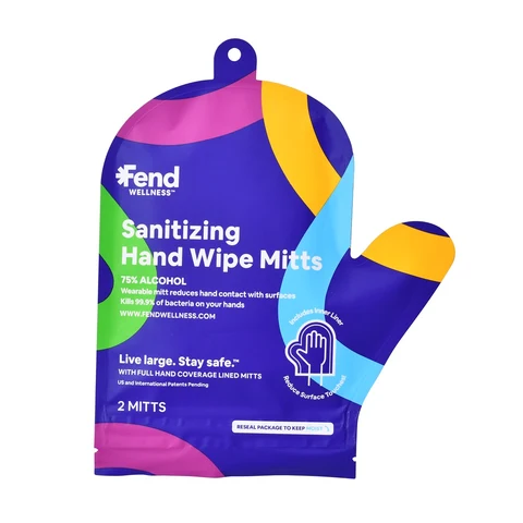 Sanitizing Hand Wipe Mitts 포장