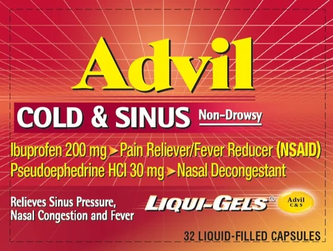 ADVIL COLD AND SINUS 포장