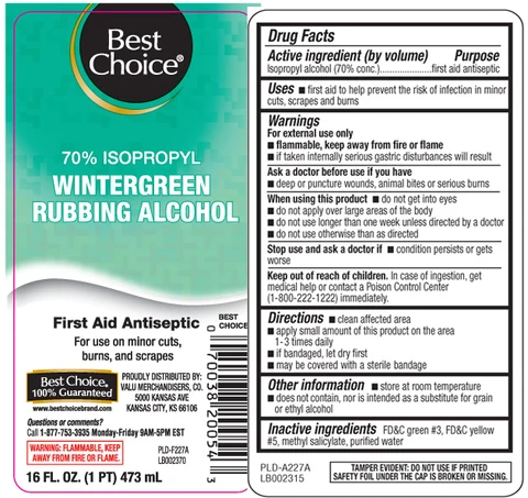 Isopropyl Rubbing Alcohol70 Percent Wintergreen 포장