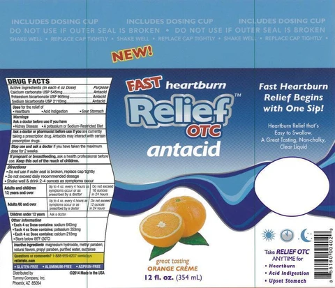 Relief OTC antacid 포장