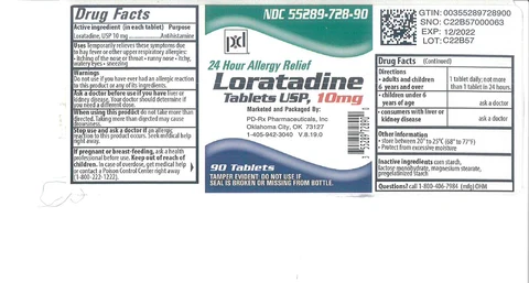 Loratadine Allergy Relief packaging