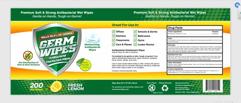 WET WIPES packaging