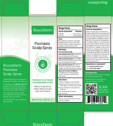 RoyceDerm Psoriasis Scalp .spray. 포장