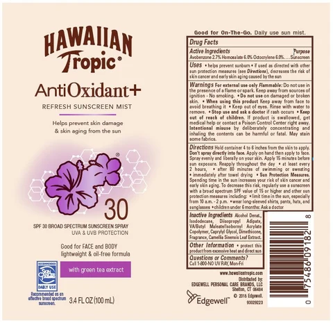 Hawaiian Tropic packaging